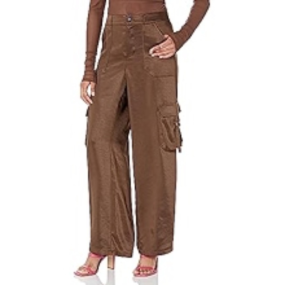 The Drop Womens Jessenia Shine Cargo Pantspants